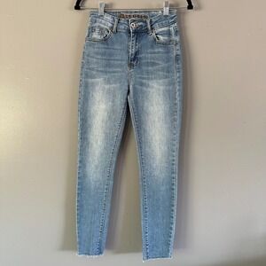 Koko Collection High Waisted Raw Hem Skinny‎ Jeans